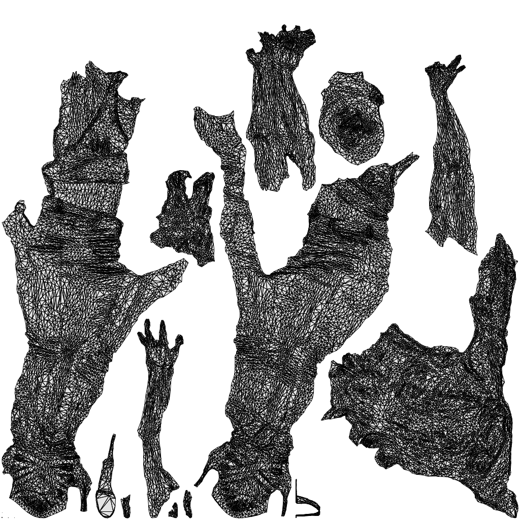 scanned 3D woman casual dancing, photogrammetry people for Enscape and V-Ray, wireframe top-down view