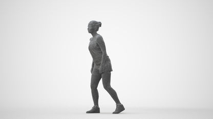 3D people model woman sport, scanned human for 3ds Max rendering, square thumbnail