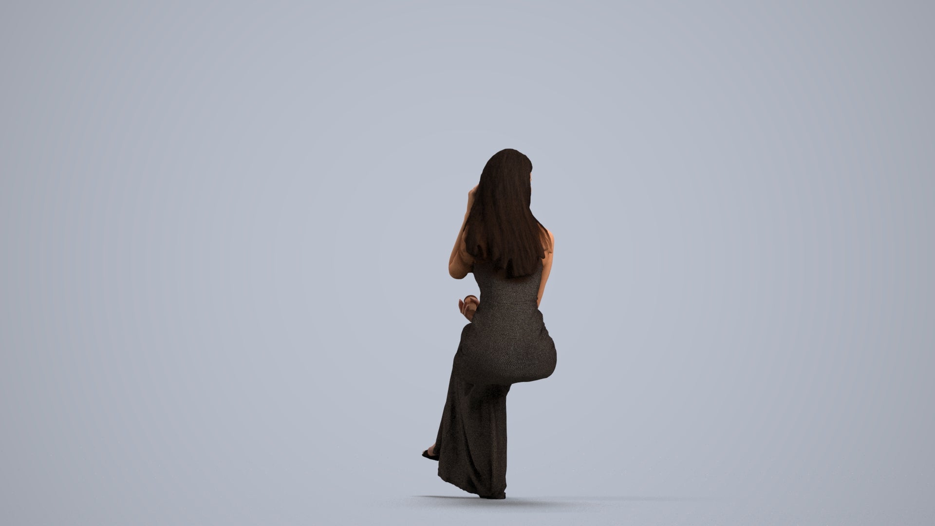 3D scanned woman formalaffairs formal, photorealistic archviz people for Enscape and SketchUp, front view render