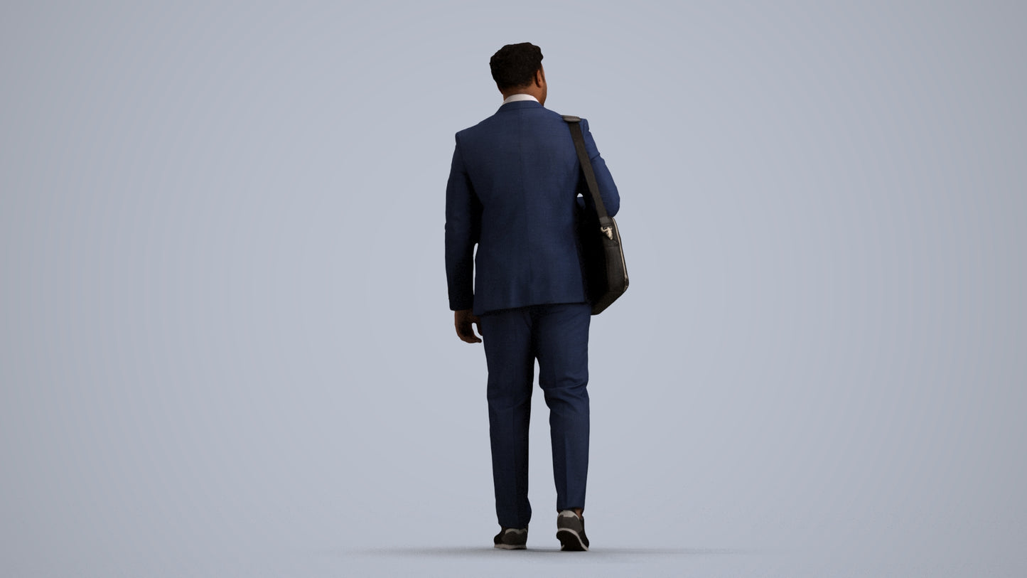 realistic 3D people man business, render-ready for V-Ray and Corona, FBX OBJ, front view render