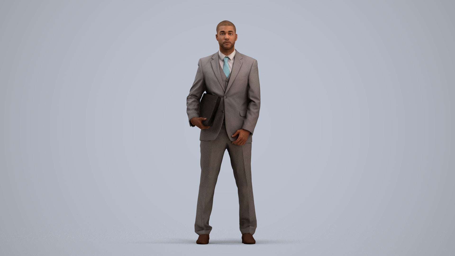 scanned 3D man business, photogrammetry people for Enscape and V-Ray, standing pose render