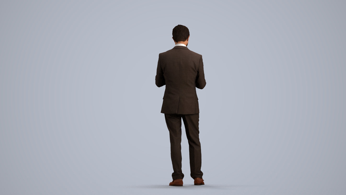 realistic 3D people man business, render-ready for V-Ray and Corona, FBX OBJ, front view render