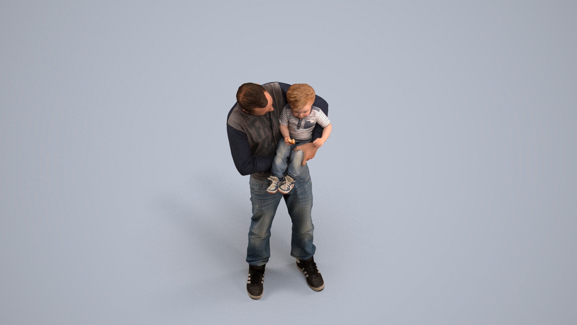 photogrammetry 3D boy casual kids, realistic human model archviz FBX, back view render