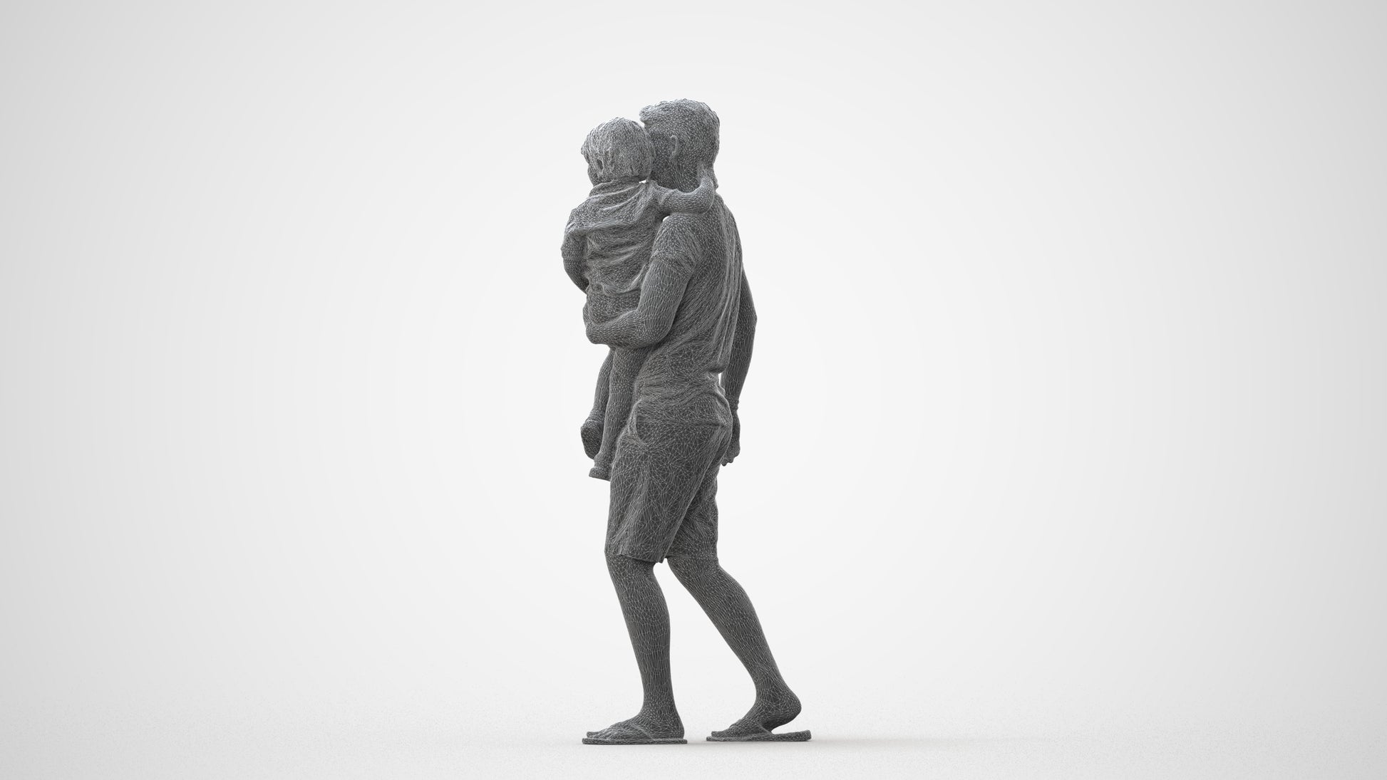 realistic 3D human boy casual kids, archviz people FBX OBJ for Blender, square thumbnail