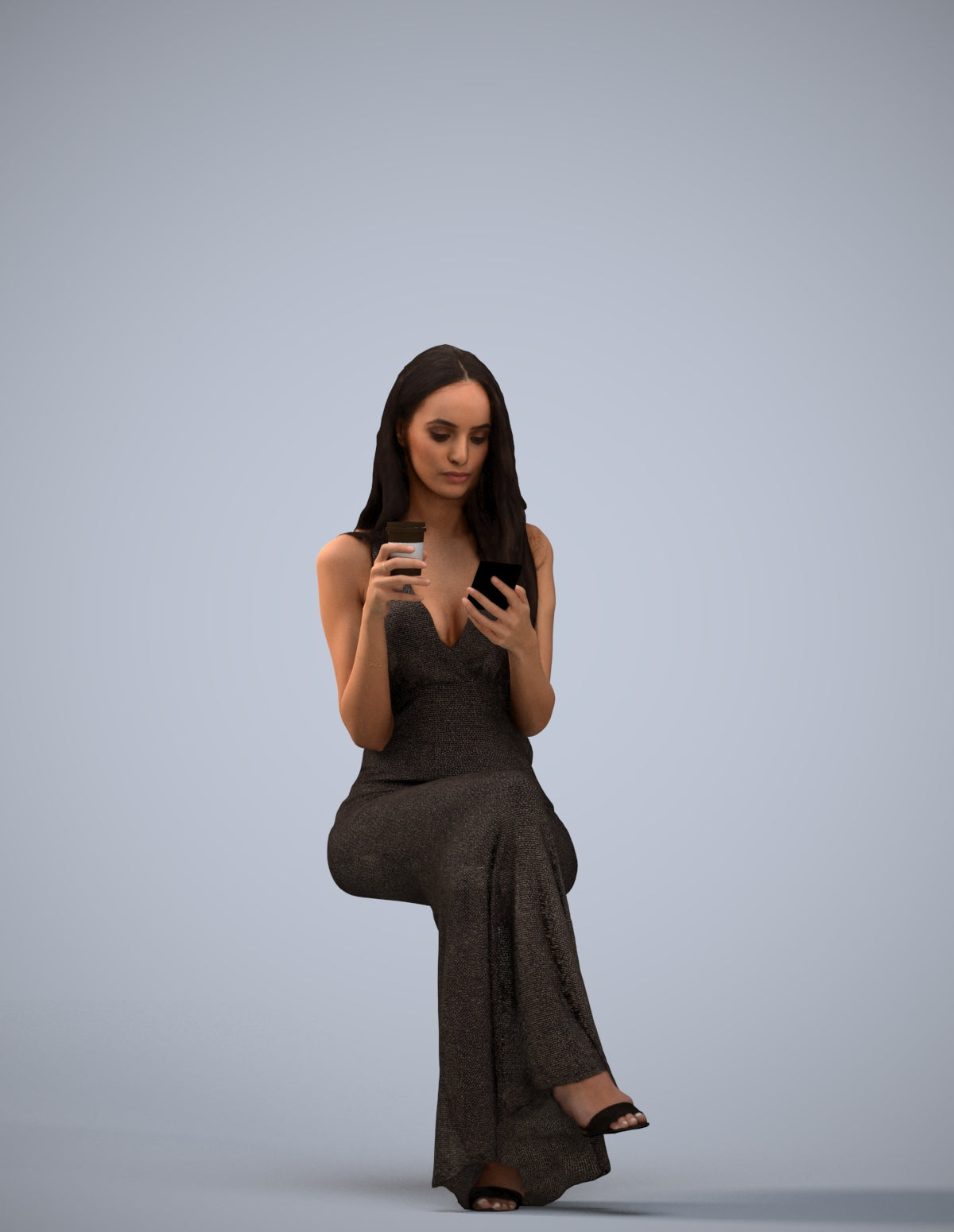 realistic 3D human woman formal formalaffairs, archviz people FBX OBJ for Blender