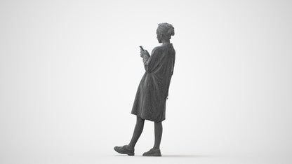 realistic 3D people woman casual standing, render-ready for V-Ray and Corona, FBX OBJ, square thumbnail