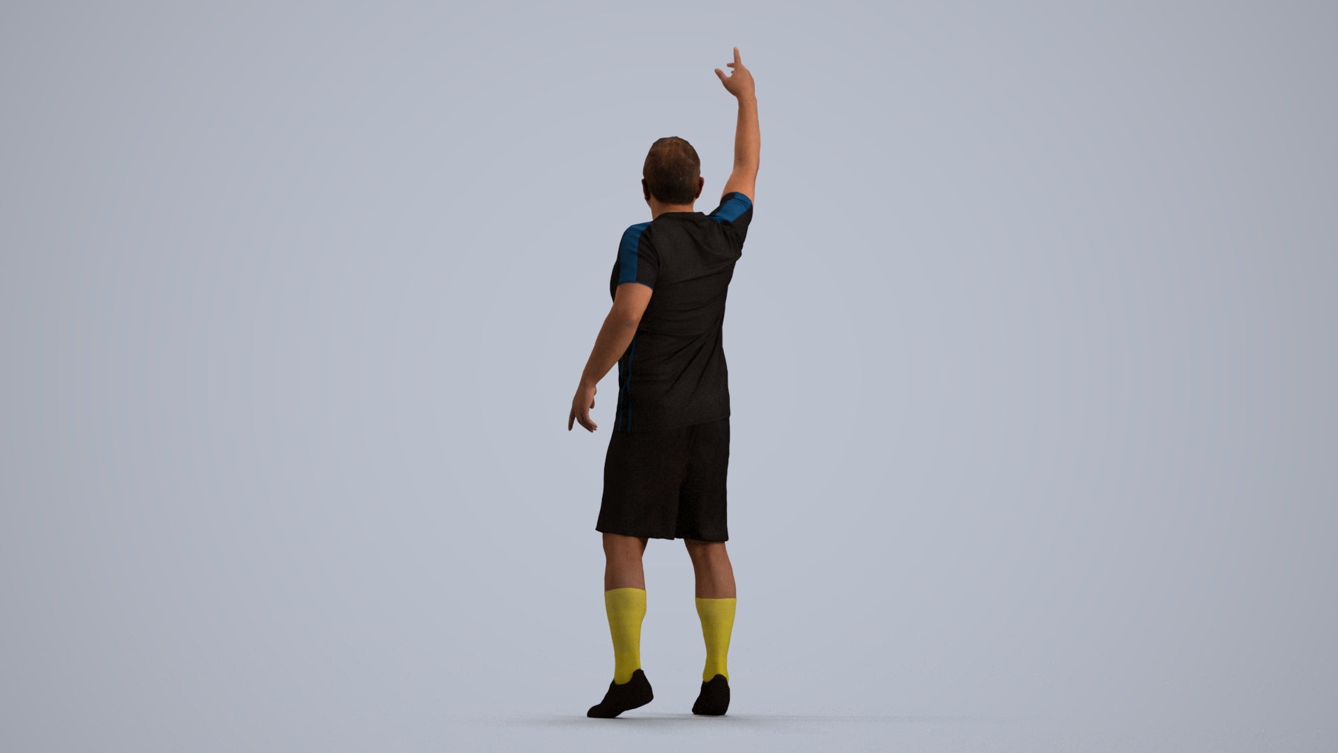 realistic 3D man sport, scanned archviz people for Blender and 3ds Max, front view render