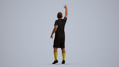 realistic 3D man sport, scanned archviz people for Blender and 3ds Max, front view render