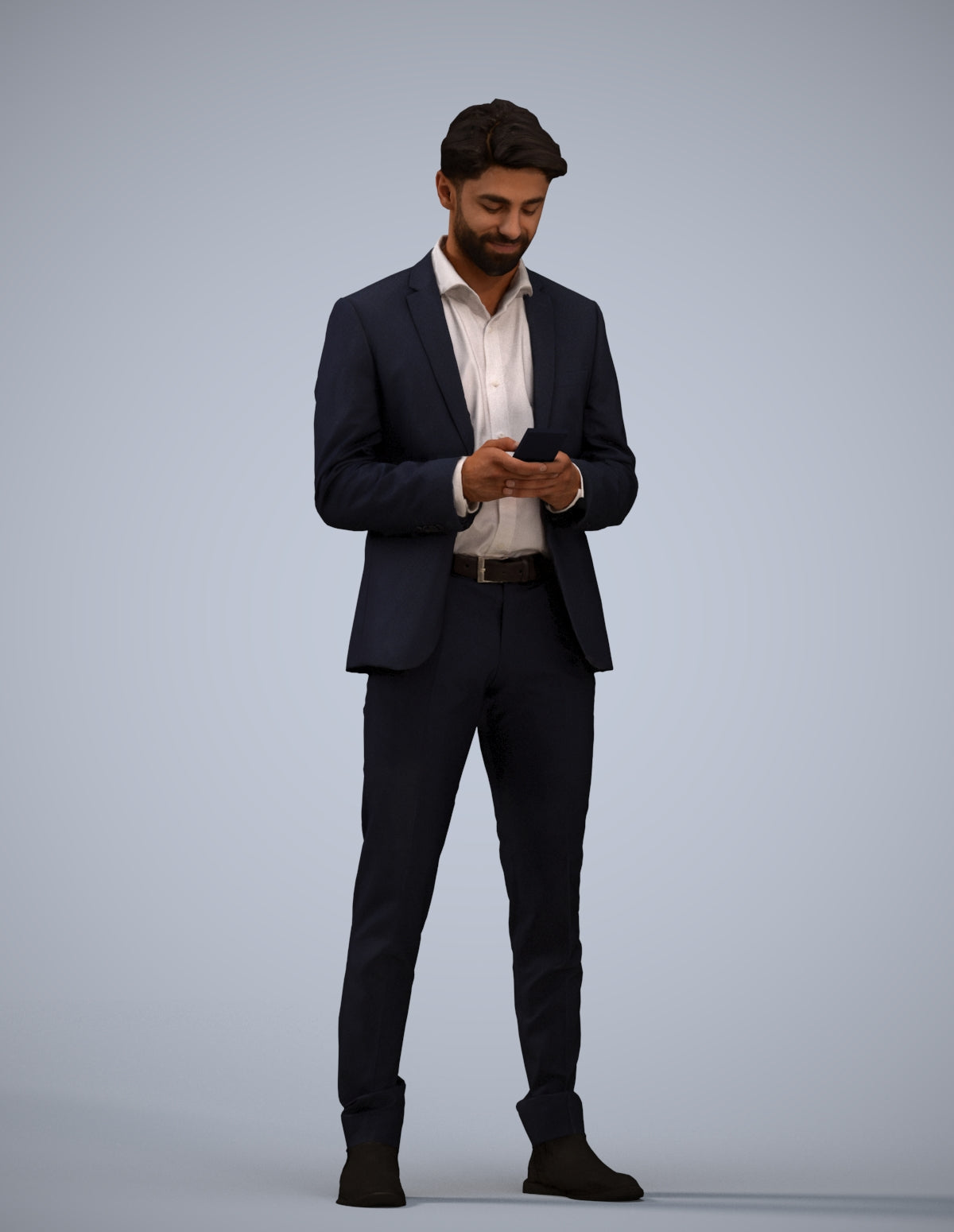 3D people model man business, scanned human for 3ds Max rendering