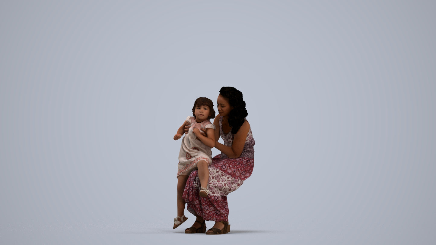 photogrammetry 3D boy casual kids, realistic human model archviz FBX, standing pose render