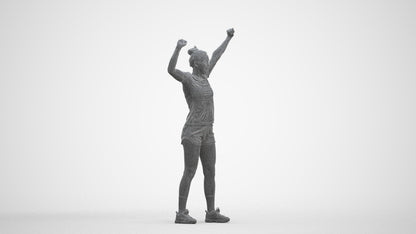 photogrammetry 3D woman sport, realistic human model archviz FBX, three-quarter front view render