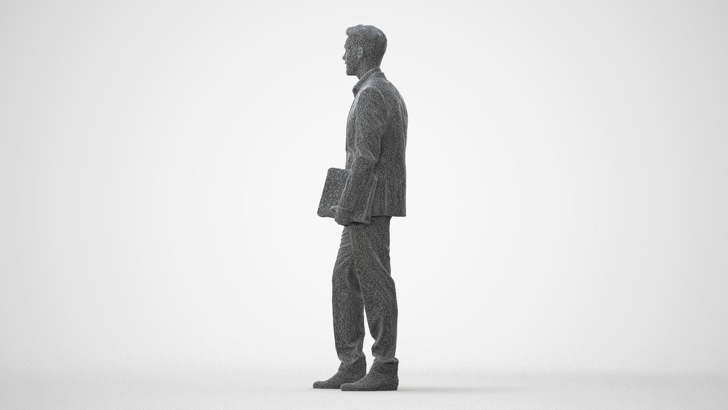 realistic 3D people man business, render-ready for V-Ray and Corona, FBX OBJ, square thumbnail