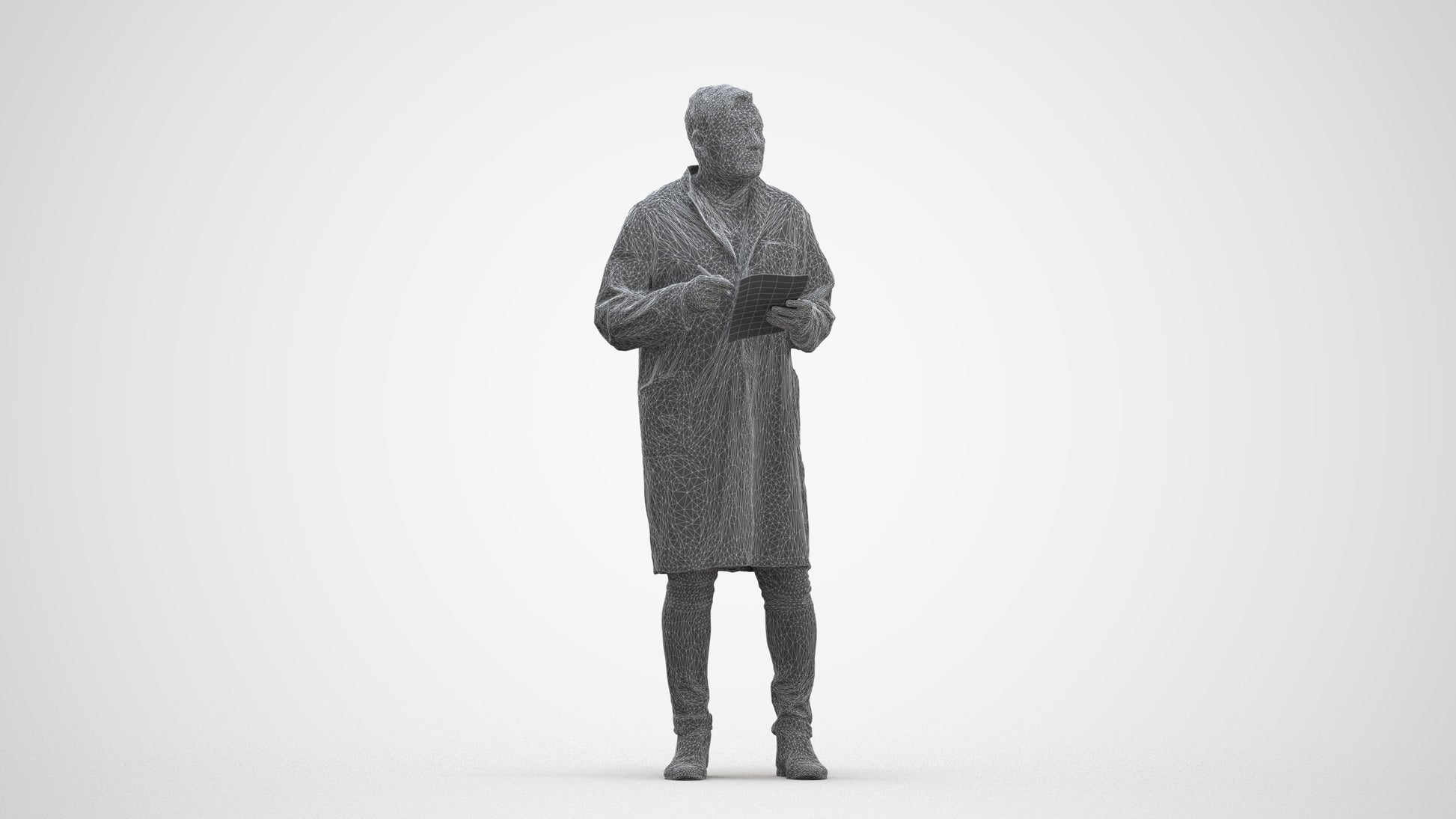 realistic 3D people man medical, render-ready for V-Ray and Corona, FBX OBJ, three-quarter front view render