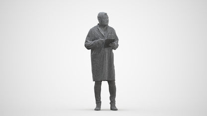 realistic 3D people man medical, render-ready for V-Ray and Corona, FBX OBJ, three-quarter front view render