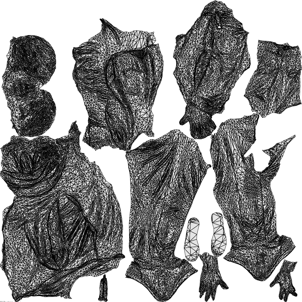 realistic 3D people senior woman sport, render-ready for V-Ray and Corona, FBX OBJ, wireframe top-down view