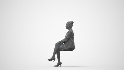 3D scanned woman business, photorealistic archviz people for Enscape and SketchUp, square thumbnail