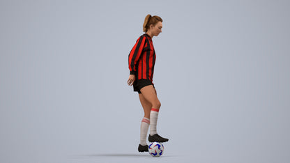 realistic 3D woman sport, scanned archviz people for Blender and 3ds Max, side view render