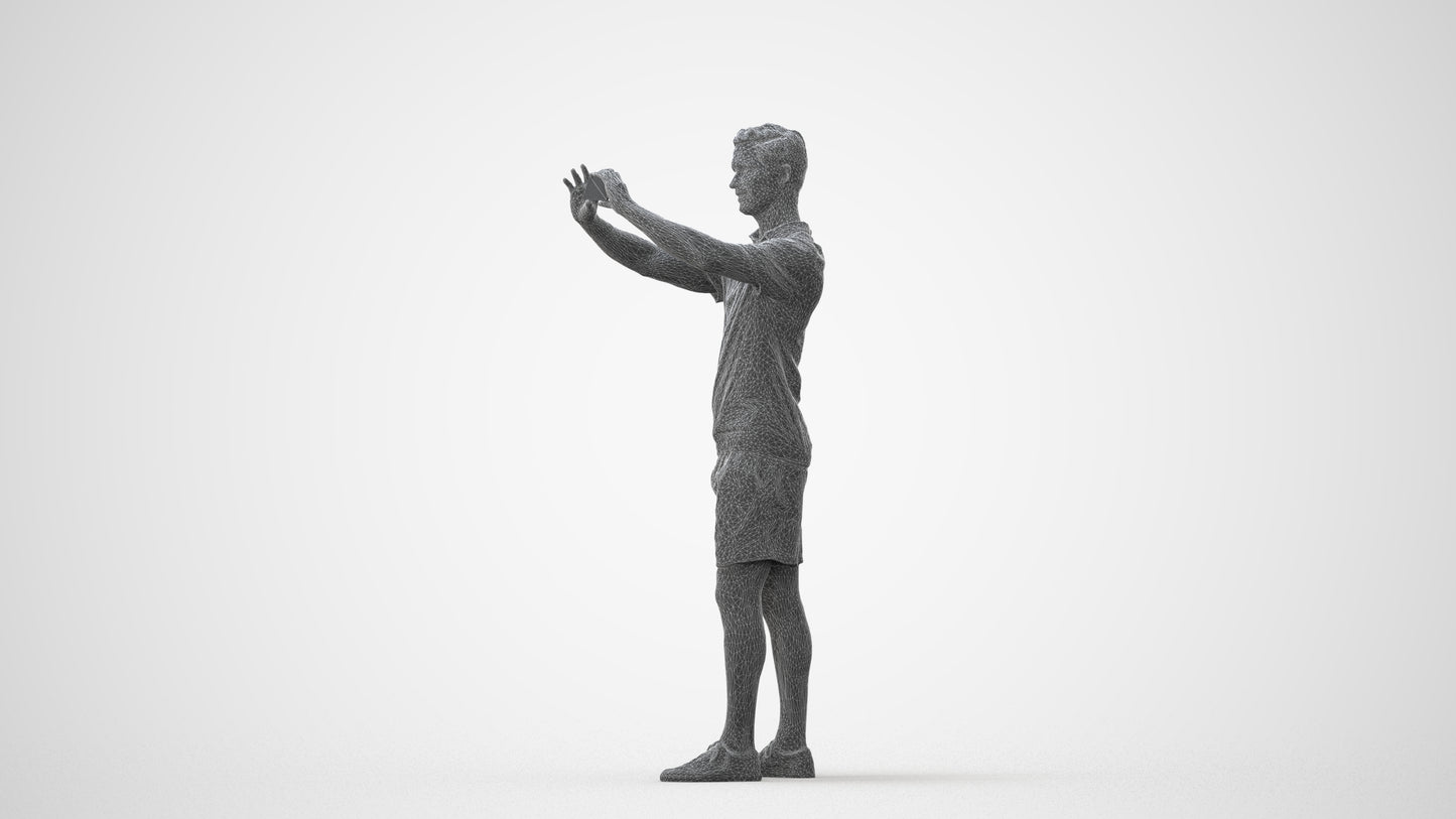 realistic 3D people man casual standing, render-ready for V-Ray and Corona, FBX OBJ, square thumbnail