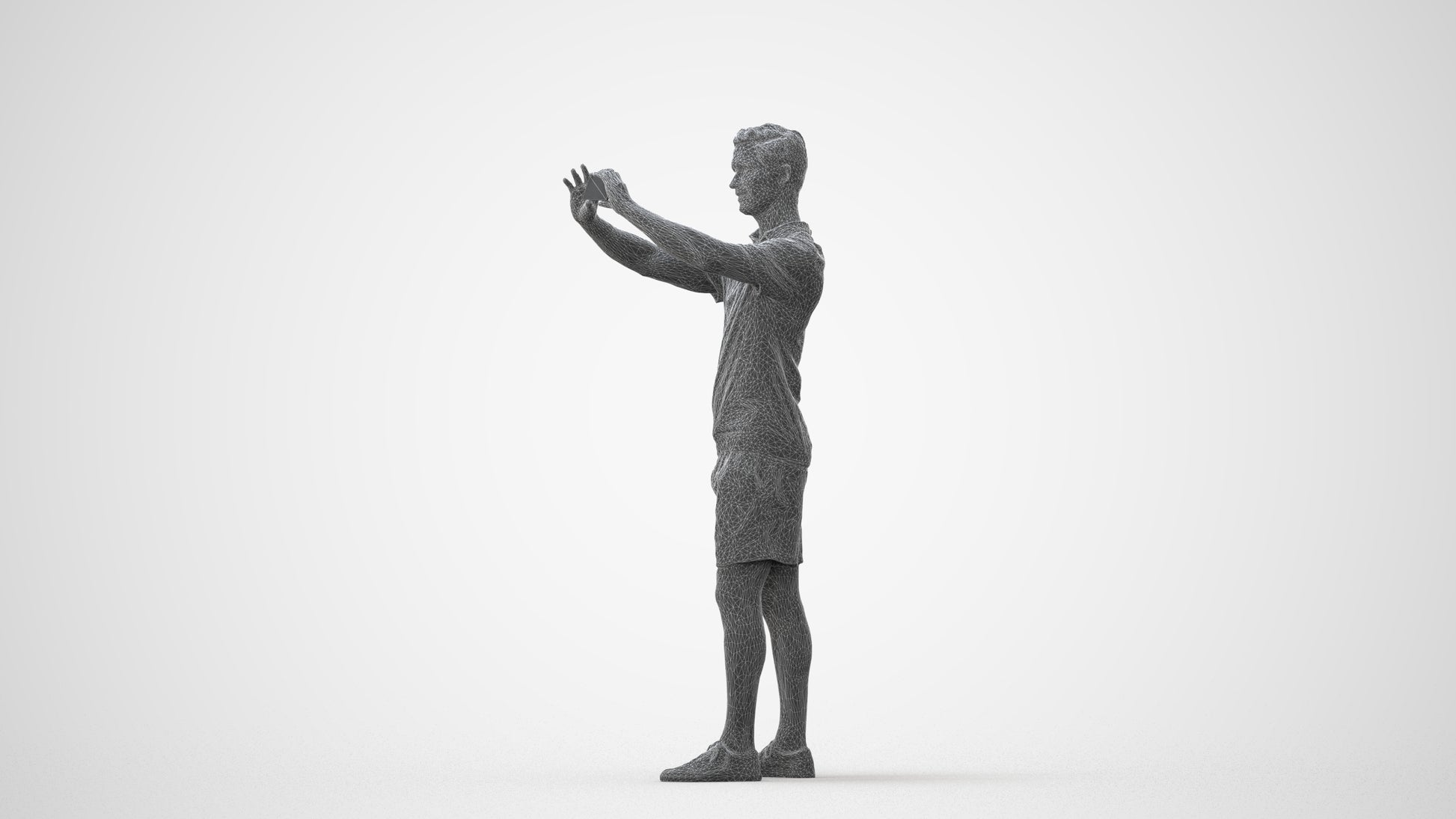realistic 3D people man casual standing, render-ready for V-Ray and Corona, FBX OBJ, square thumbnail