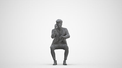 3D scanned man business, photorealistic archviz people for Enscape and SketchUp, three-quarter front view render