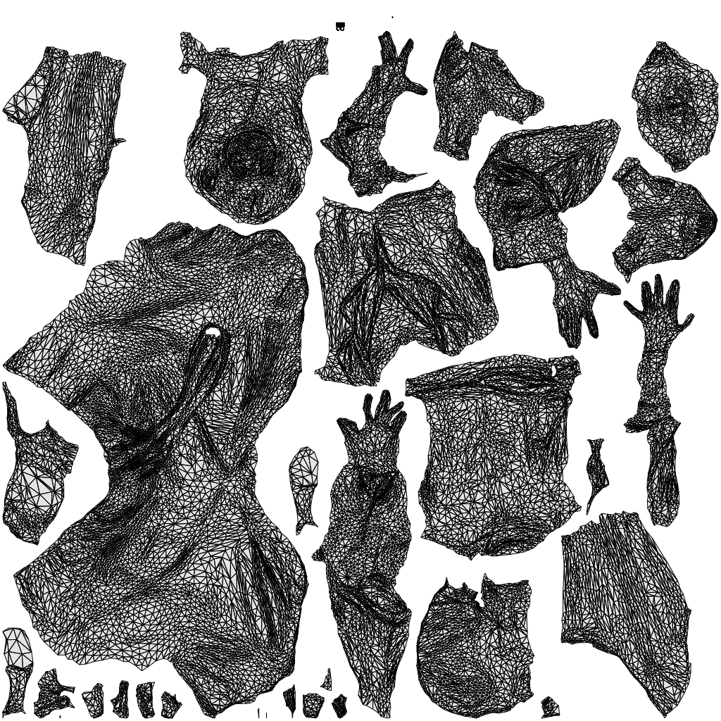 realistic 3D people woman casual sitting, render-ready for V-Ray and Corona, FBX OBJ, wireframe top-down view