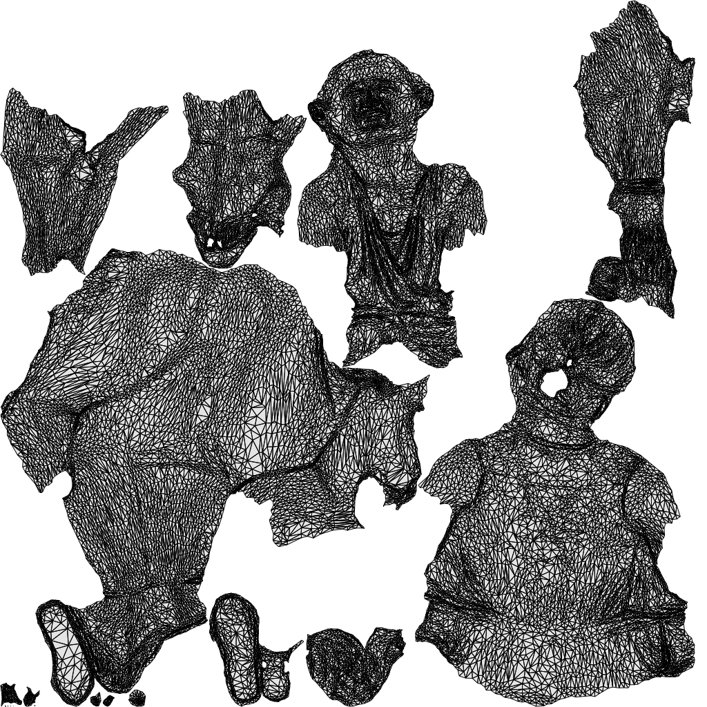photogrammetry 3D woman casual sitting, realistic human model archviz FBX, wireframe top-down view