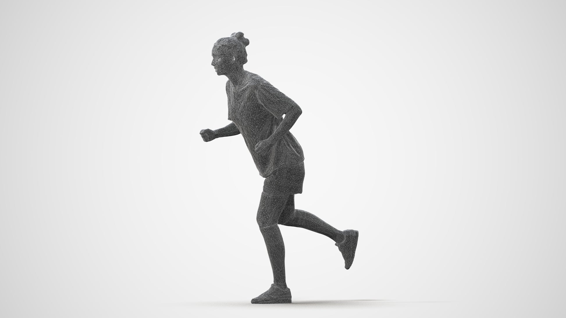 3D scanned woman sport, photorealistic archviz people for Enscape and SketchUp, square thumbnail
