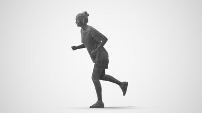 3D scanned woman sport, photorealistic archviz people for Enscape and SketchUp, square thumbnail