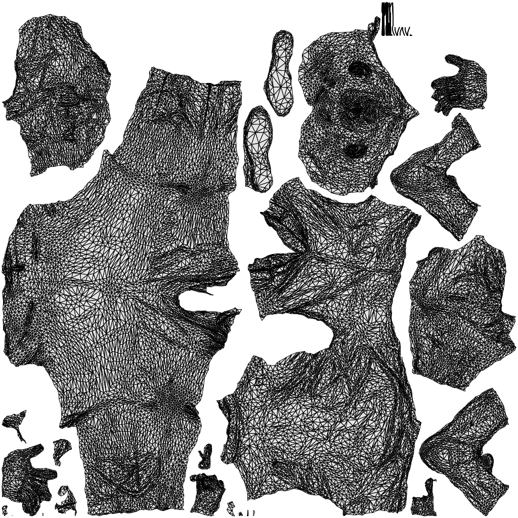 3D people model man casual business, scanned human for 3ds Max rendering, wireframe top-down view