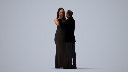 realistic 3D man formal dancing, scanned archviz people for Blender and 3ds Max, three-quarter view render