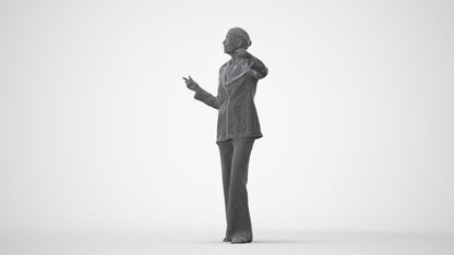 scanned 3D senior woman business, photogrammetry people for Enscape and V-Ray, square thumbnail