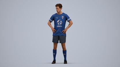 3D scanned man sport, photorealistic archviz people for Enscape and SketchUp, standing pose render