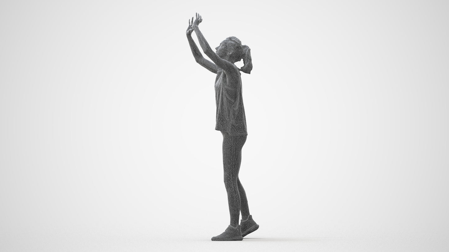 scanned 3D woman sport, photogrammetry people for Enscape and V-Ray, square thumbnail