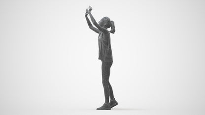 scanned 3D woman sport, photogrammetry people for Enscape and V-Ray, square thumbnail