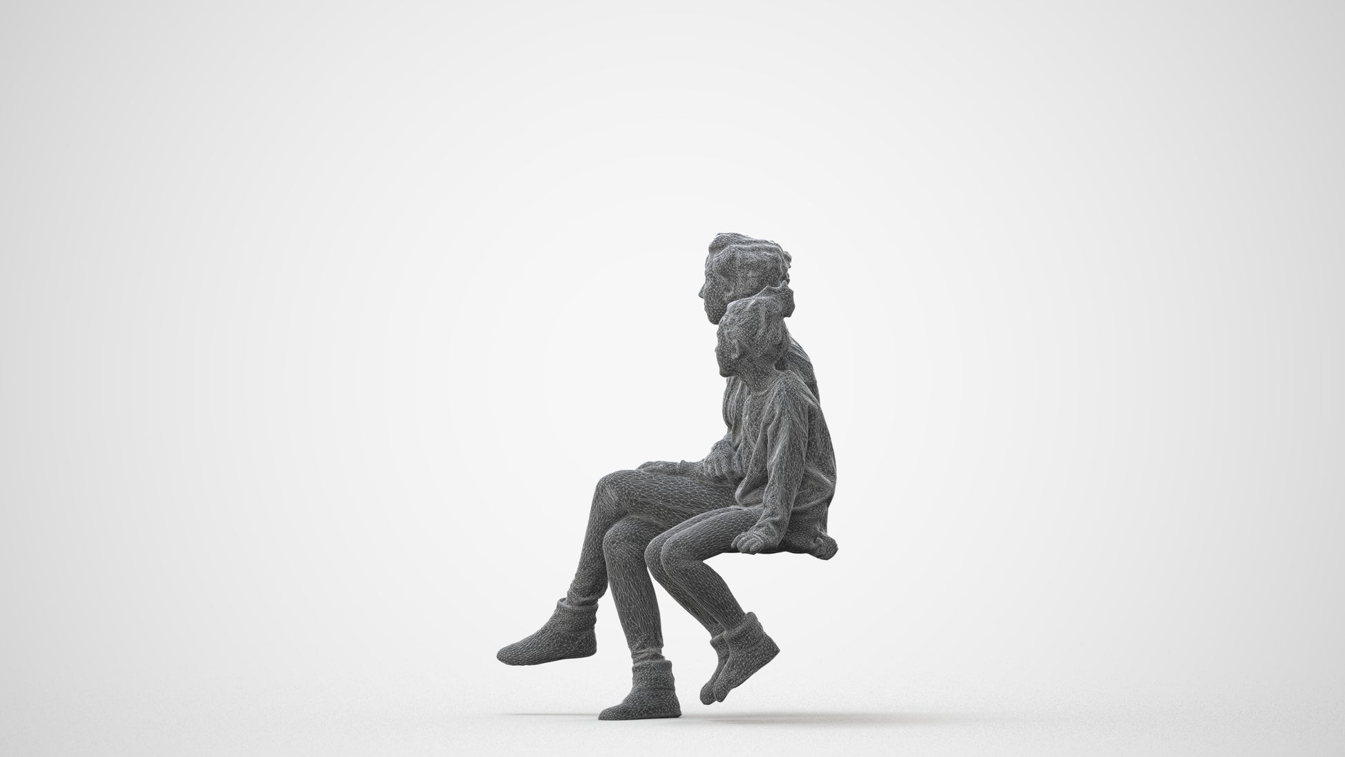 realistic 3D people girl kids, render-ready for V-Ray and Corona, FBX OBJ, square thumbnail