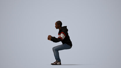3D people model boy casual kids, scanned human for 3ds Max rendering, three-quarter view render