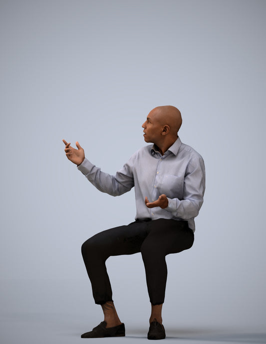 photogrammetry 3D man business, realistic human model archviz FBX