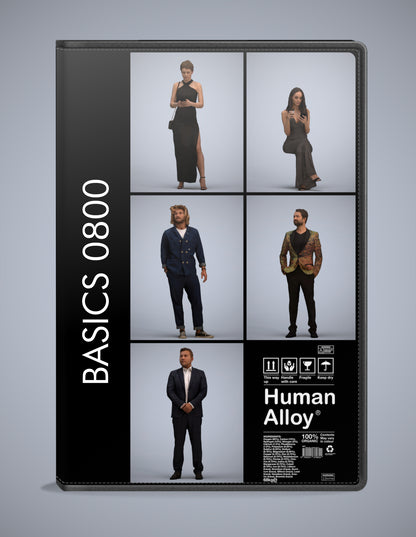 5x realistic 3D people formalaffairs pack, scanned archviz collection for Blender and 3ds Max