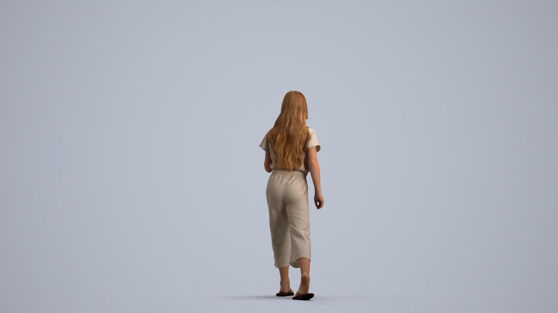realistic 3D people girl kids, render-ready for V-Ray and Corona, FBX OBJ, front view render