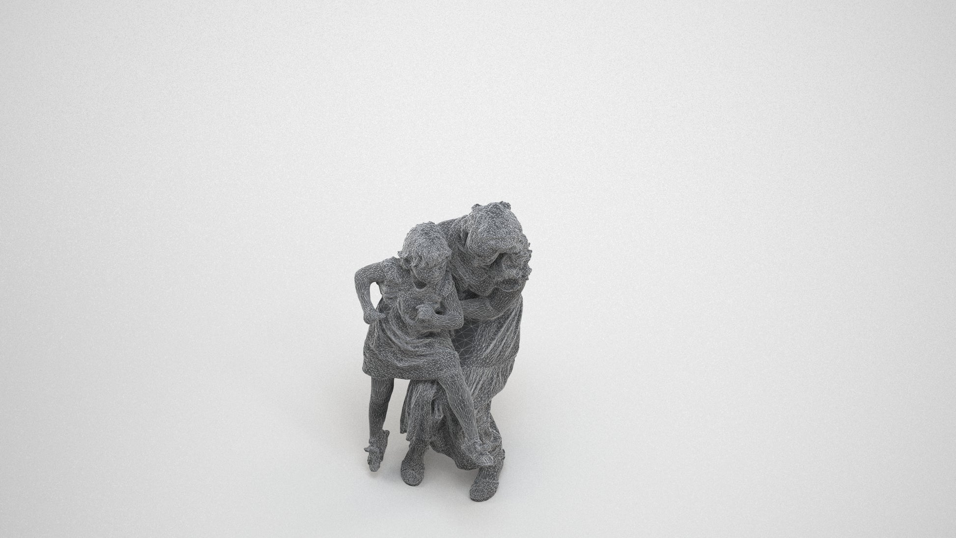 photogrammetry 3D boy casual kids, realistic human model archviz FBX, wireframe three-quarter view