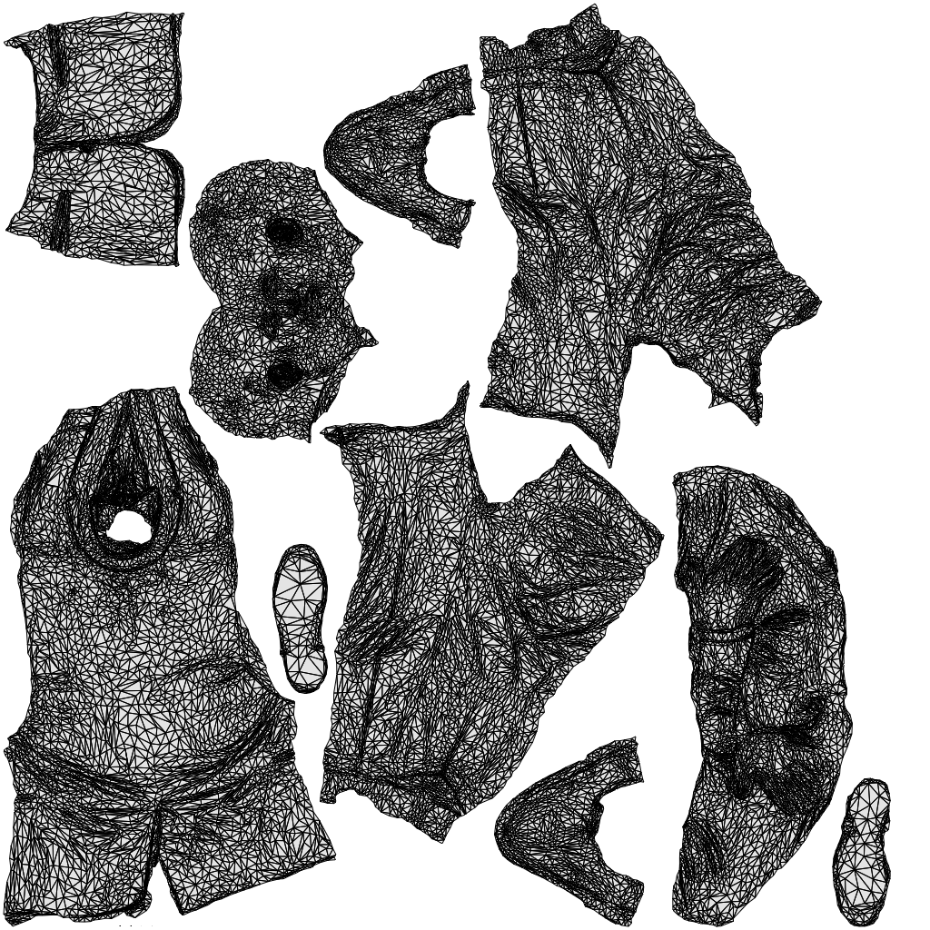 3D human model man business, photogrammetry scanned person for archviz, wireframe top-down view