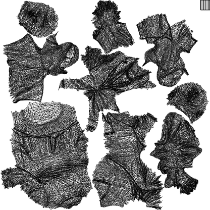 realistic 3D human man casual mix, archviz people FBX OBJ for Blender, wireframe top-down view