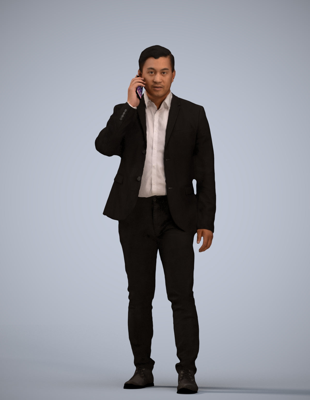 scanned 3D man business, photogrammetry people for Enscape and V-Ray