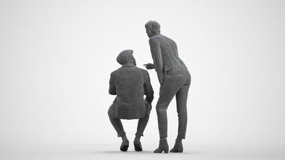 realistic 3D woman business, scanned archviz people for Blender and 3ds Max, wireframe front view
