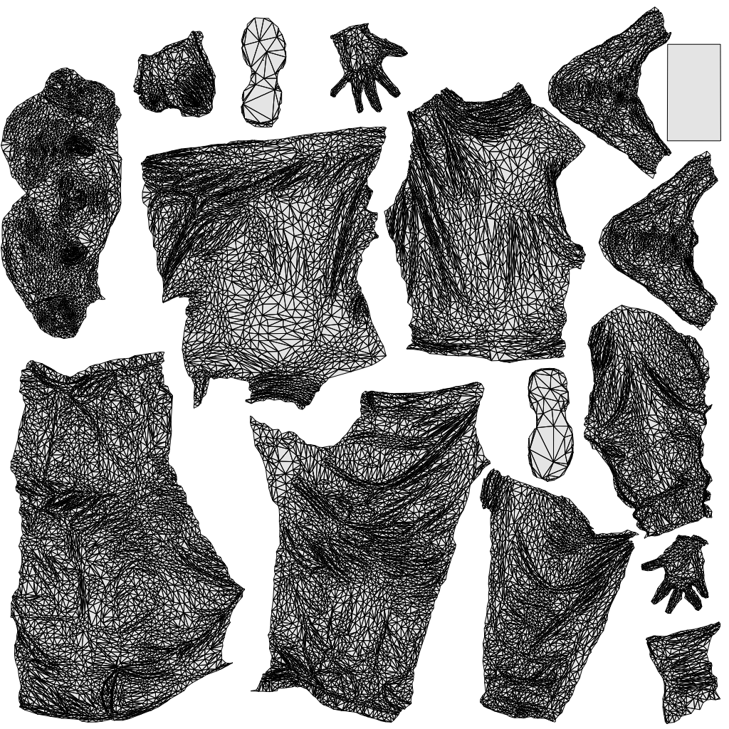 3D scanned man standing casual, photorealistic archviz people for Enscape and SketchUp, wireframe top-down view