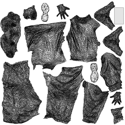 3D scanned man standing casual, photorealistic archviz people for Enscape and SketchUp, wireframe top-down view