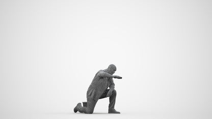 realistic 3D people senior man casual driving, render-ready for V-Ray and Corona, FBX OBJ, wireframe side view