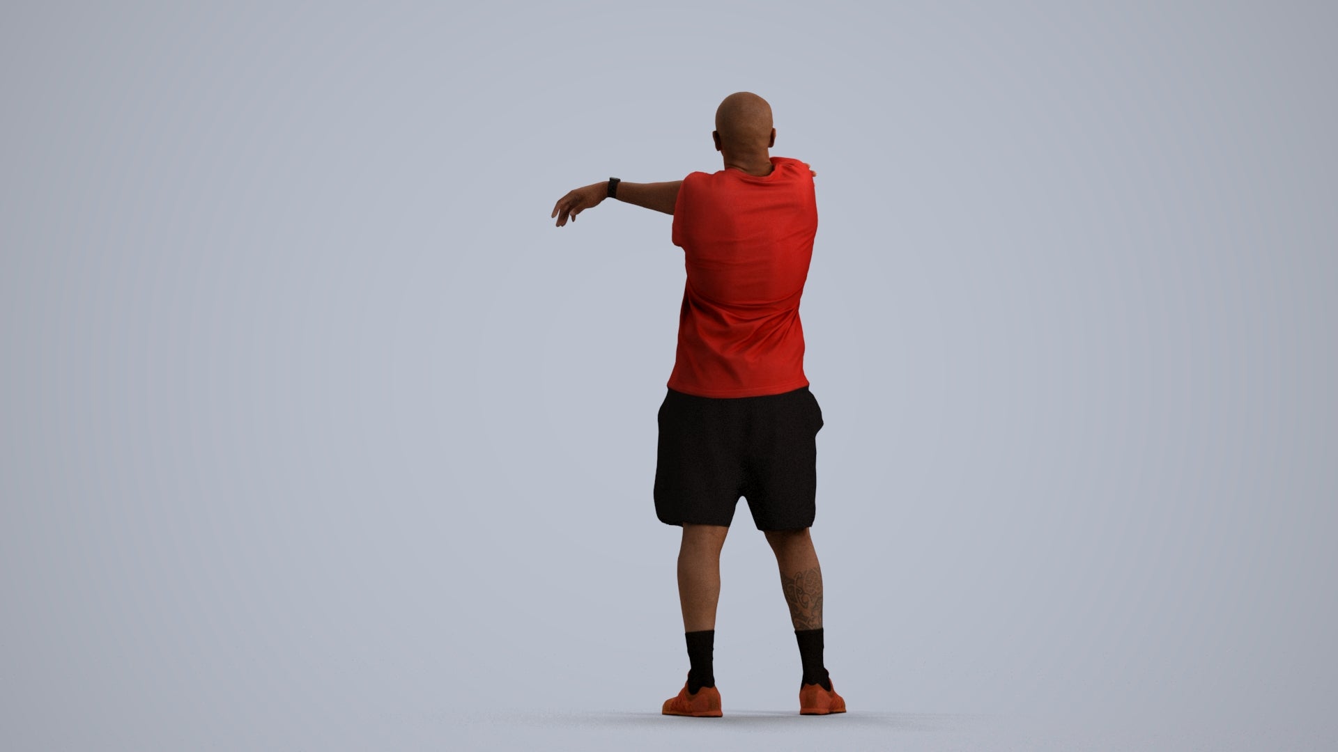 3D scanned man sport, photorealistic archviz people for Enscape and SketchUp, front view render