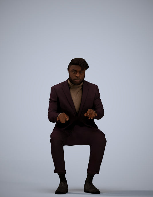 3D people model man business, scanned human for 3ds Max rendering