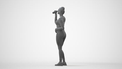 realistic 3D woman sport, scanned archviz people for Blender and 3ds Max, square thumbnail